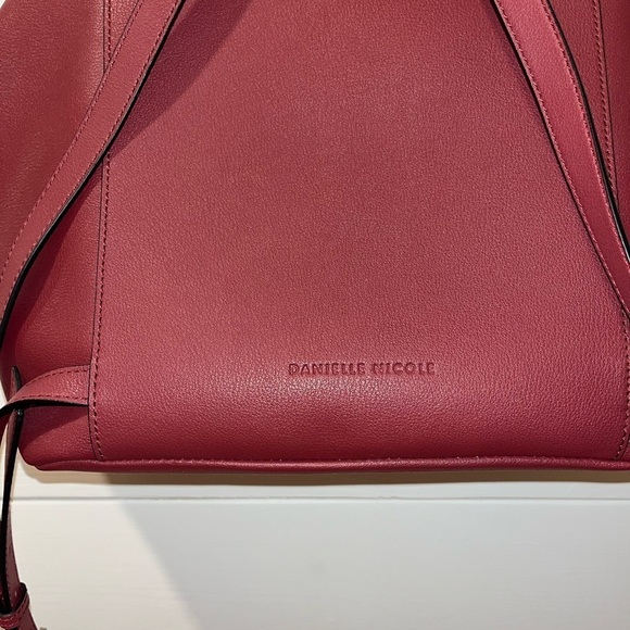 🚨DANIELLE NICOLE red Nolan  leather backpack🚨 - Picture 7 of 9